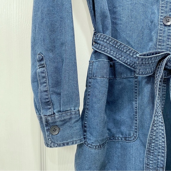 GAP Tie Waist Denim Dress - Picture 6 of 16